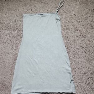 Joah Brown Gray One-Shoulder Sheath Dress